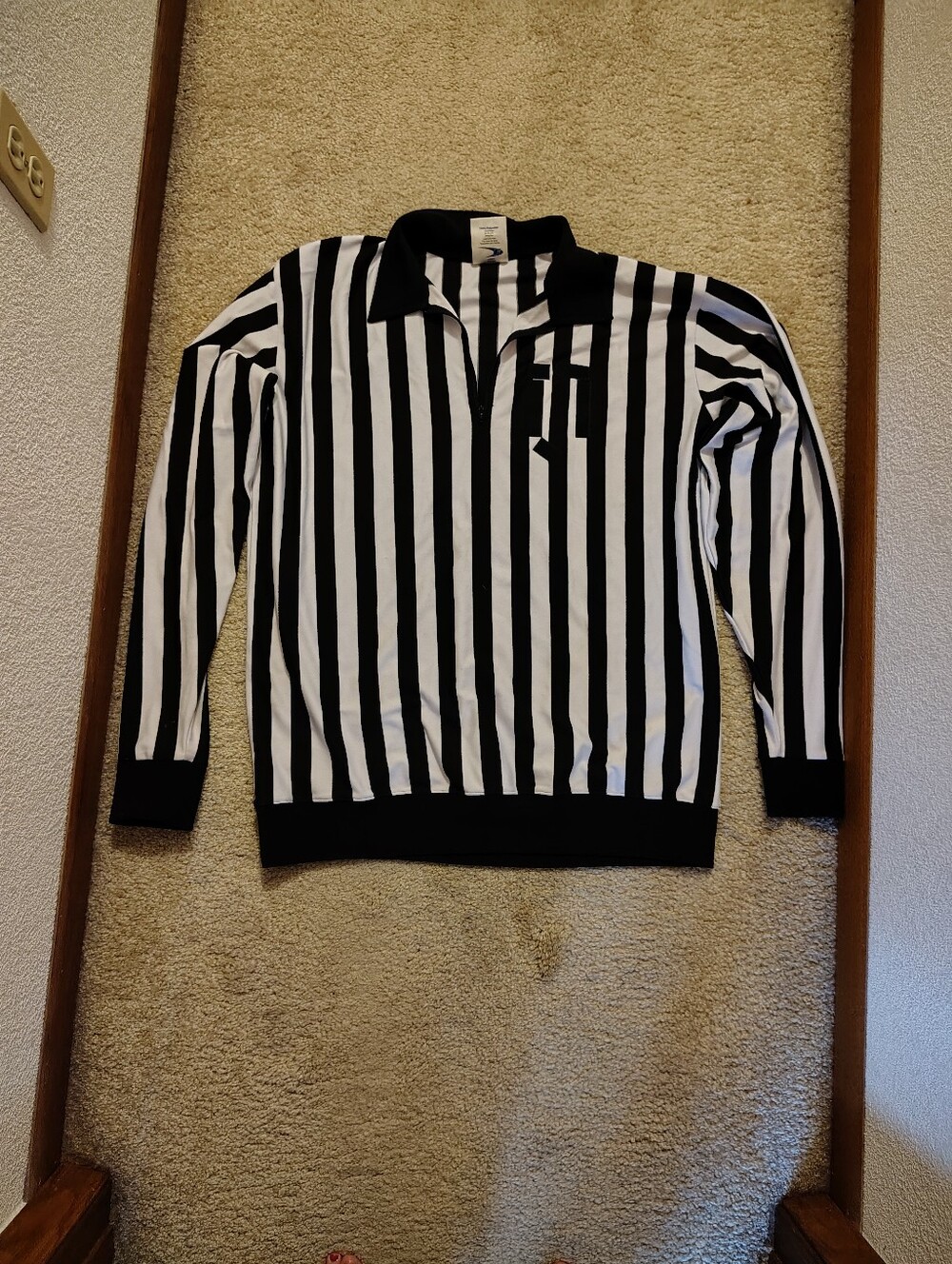 Force Long Sleeve Referee Shirt/Official Jersey with Front Velcro Size 52